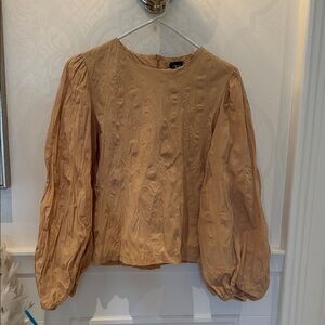Zara Tan Textured Women's Blouse